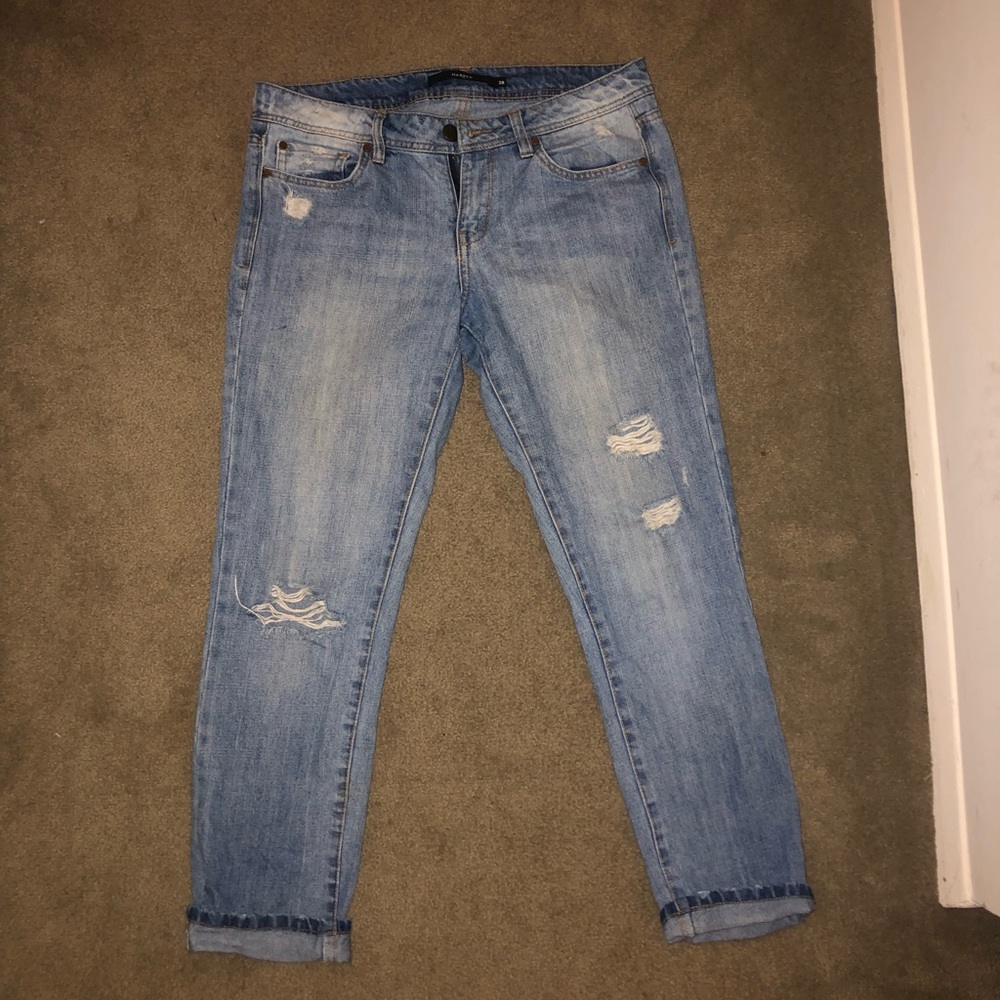 Distressed capris jeans from Nordstrom